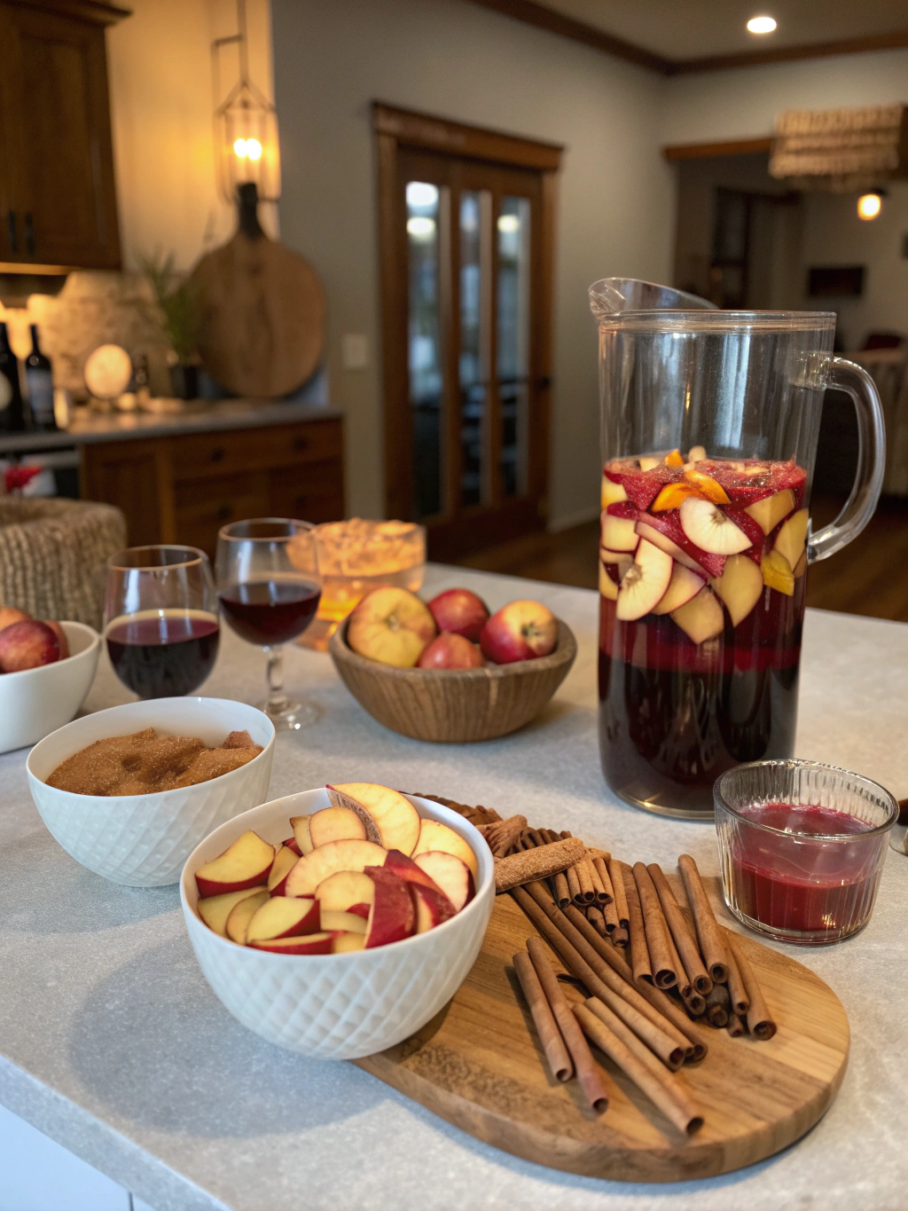 apple cider sangria preparing steps