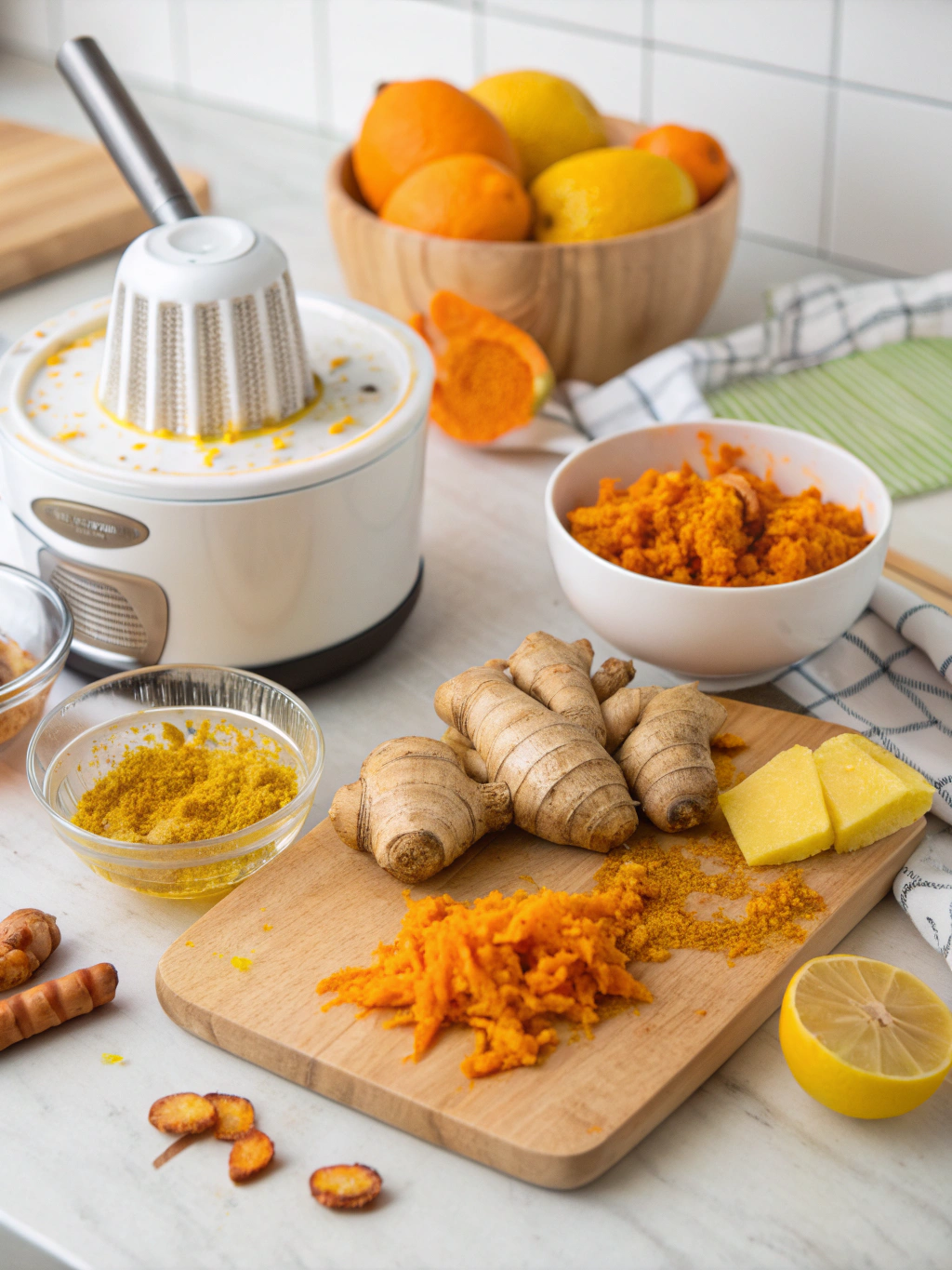 Turmeric Juice Recipe preparing steps