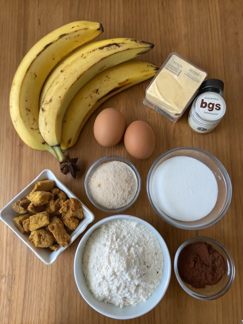 Cinnamon Swirl Banana Bread ingredients