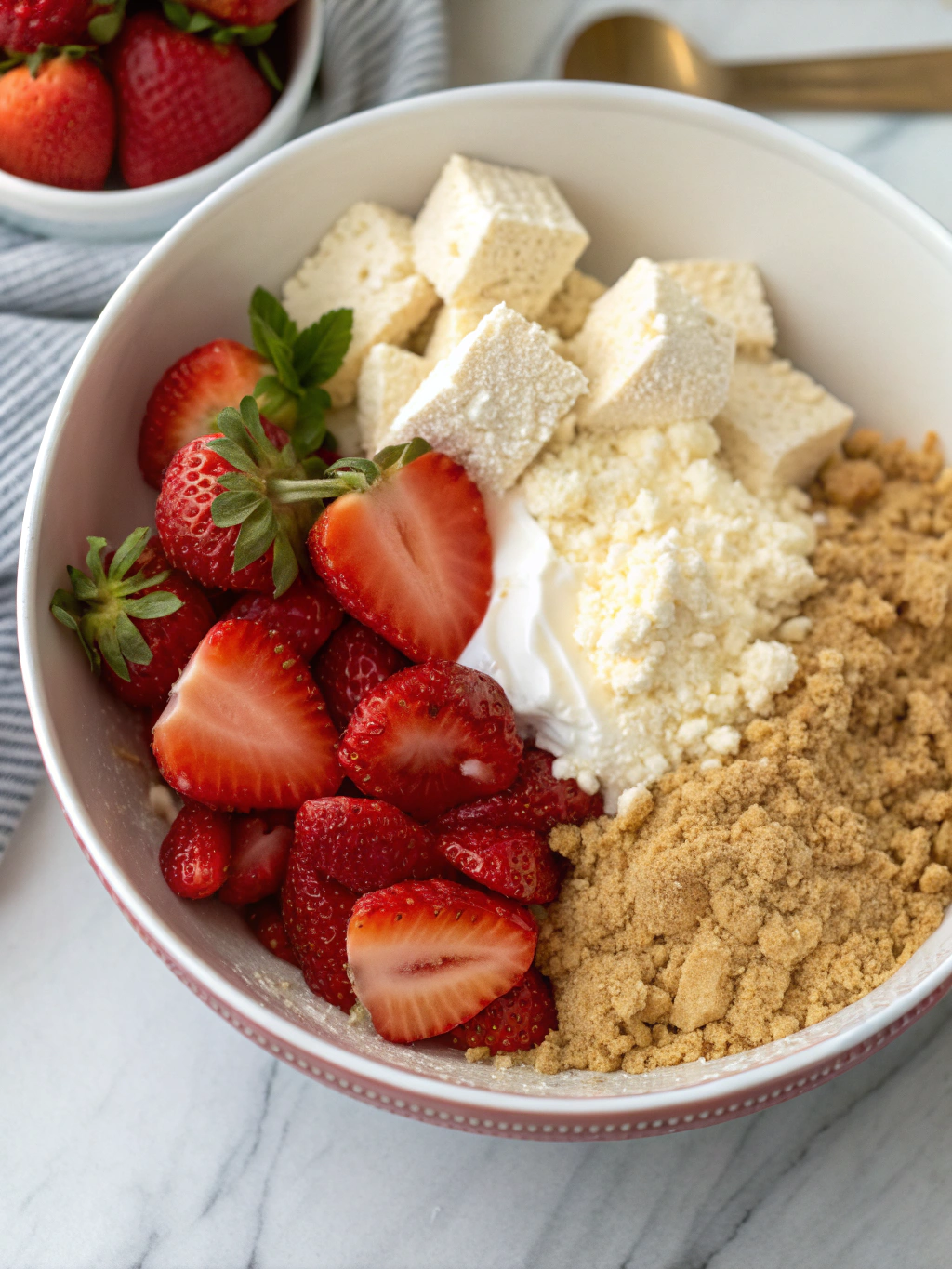 strawberry cheesecake dump cake ingredients