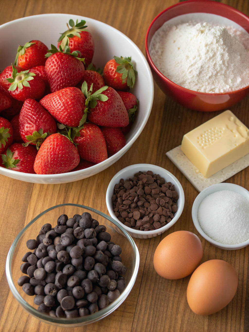 chocolate covered strawberry brownies ingredients