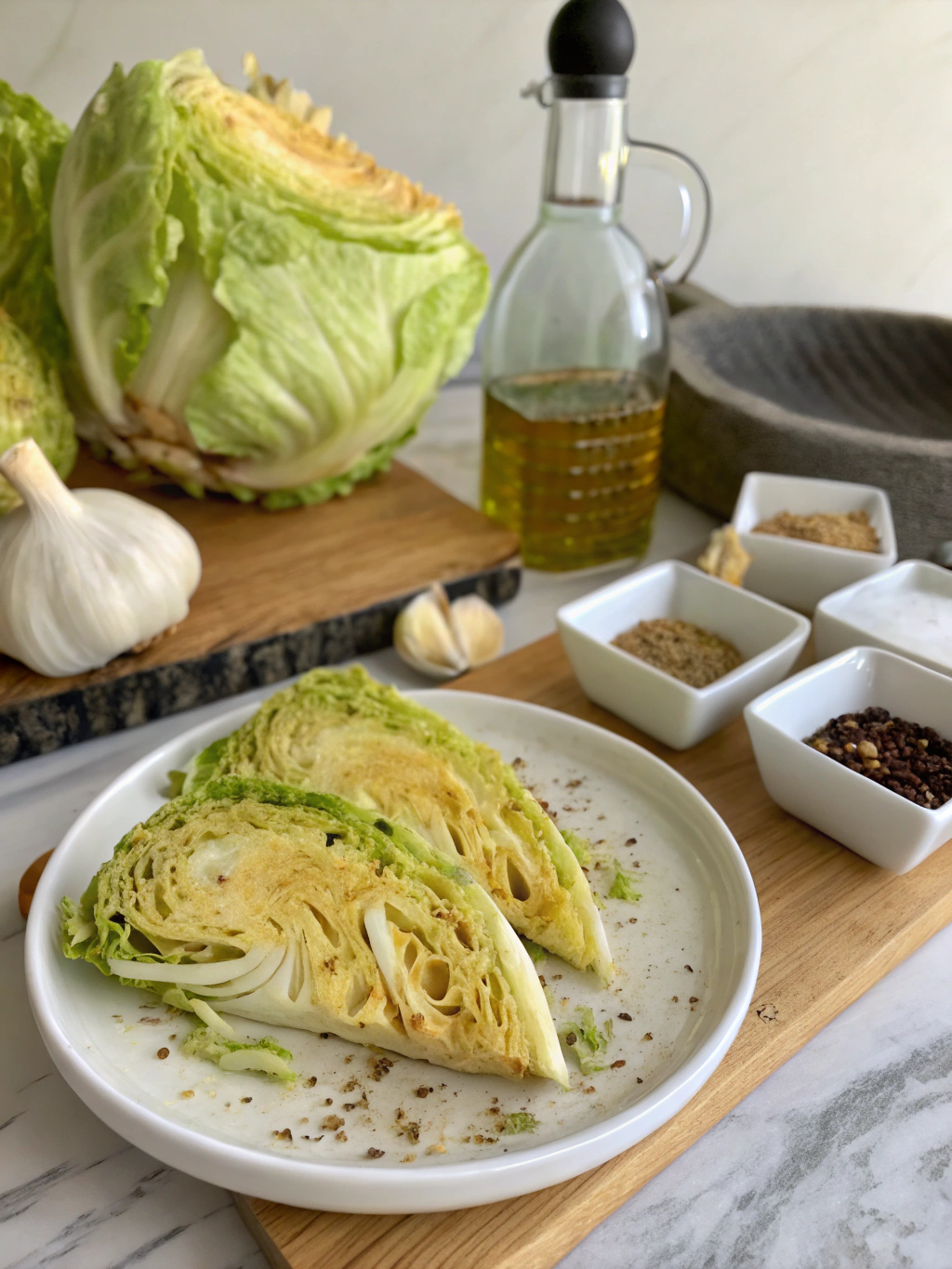 Crispy Air-Fryer Cabbage Wedges ingredients