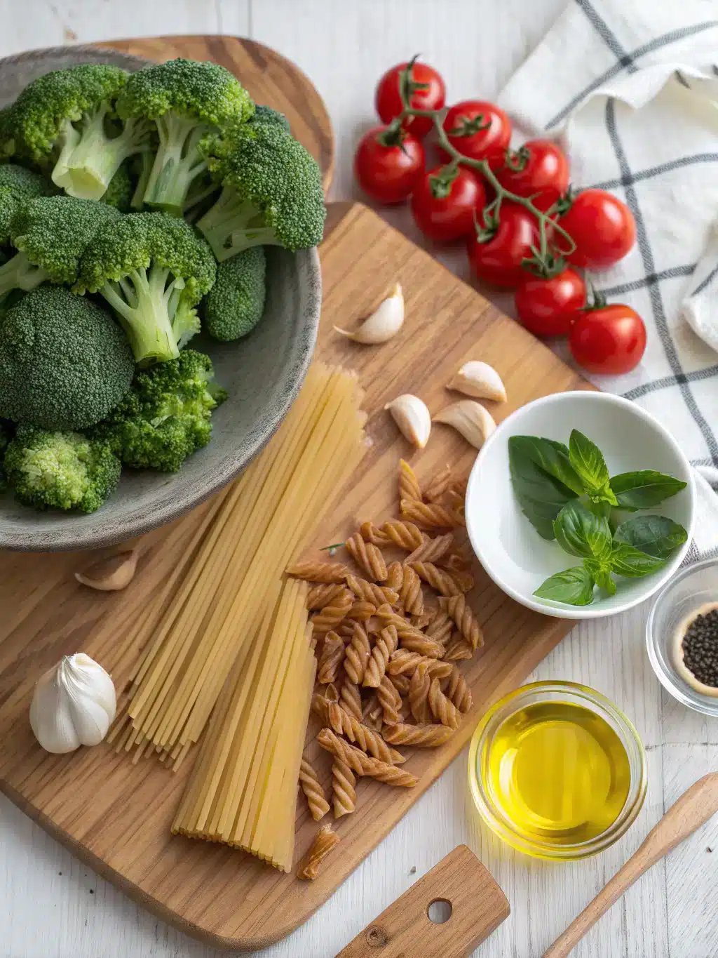Healthy Broccoli Pasta ingredients
