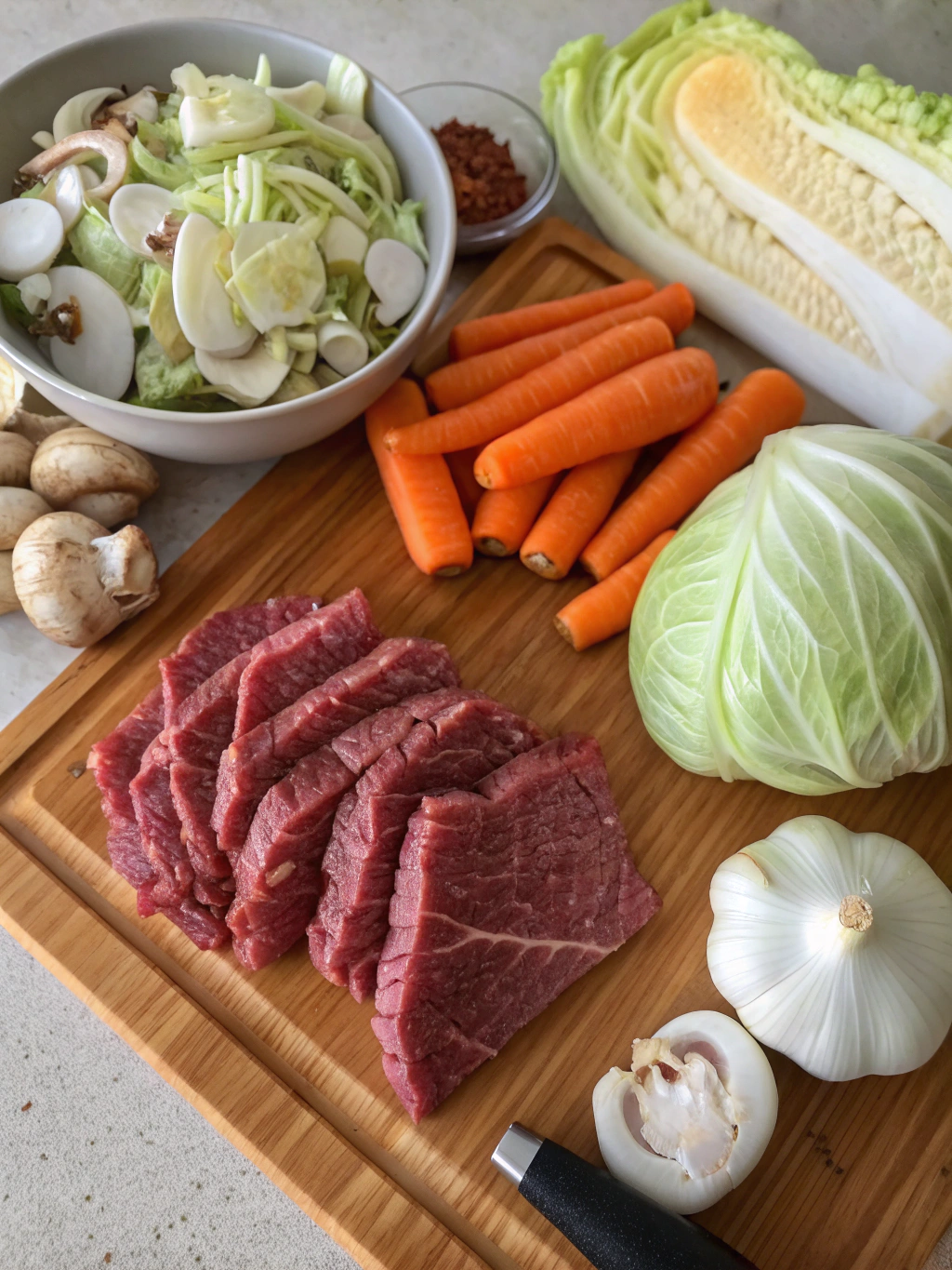 One-Pan Beef Cabbage ingredients